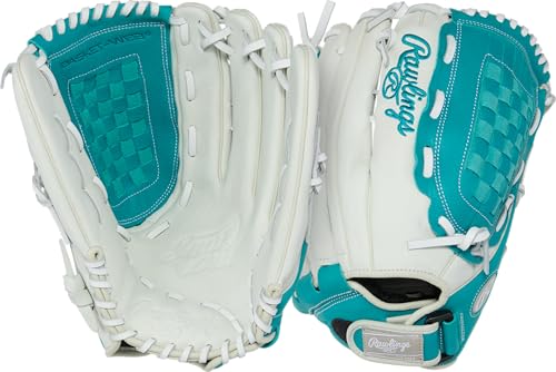 Rawlings Shut Out Series 13" Softball Glove RHT White/Teal