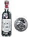 AERZETIX - C56806 - Broche métallique "bouteille de vin" 8x29 mm - bijoux prêt à porter veste manteau mercerie vêtements tenue décoration