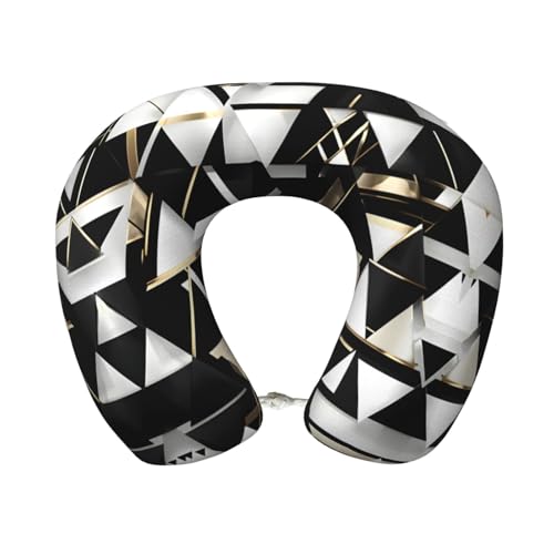 Almohada de poliéster para cuello negra ajustable miniatura 1