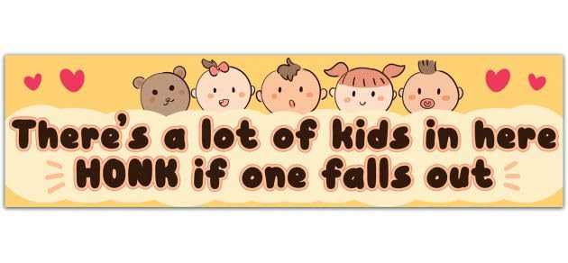 Theres A Lot Of Kids In Here Car Decal, Gifts For Mom, Funny Bumper Stickers, Moms Of Multiples, Minivan Accessories, Gifts For Dad Bumper Sticker