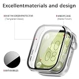 Etui ochronne na ekran do Huawei Watch Fit 3, pełne pokrycie, smukłe, twarde etui, osłona ochronna ze szkła hartowanego, osłona do smartwatcha Huawei Watch Fit 3 (czarne + przezroczyste)