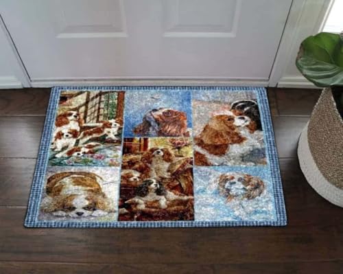���փ}�b�g �L���o���A�E�L���O�E�`���[���Y�E�X�p�j�G�� 50×80cm doormat Cavalier King Charles Spaniel Dog