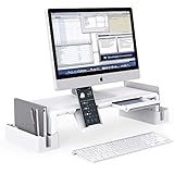 monitor weiß 27 zoll höhenverstellbar 🔷【Verstellbare Höhe und Ergonomisches Design】- Sie können die Höhe von 80 mm bis 125 mm durch Hinzufügen des Aufbewahrungsgestelle zum Monitorständer anheben. Dank der Ergonomie und des verstellbaren Designs kann der Monitorständer nach Ihren Wünschen eingestellt werden, um Augen- und Nackenschmerzen zu vermeiden.