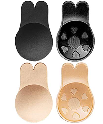 Mnioky Sujetador Adhesivo Silicona Sujetador Invisible Push up Sujetador Coneja para Mujer Sostén Cómodo Reutilizable -XL