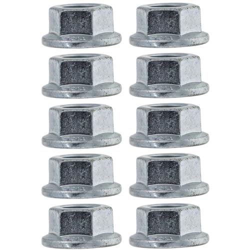 John Deere 14M7296 M10 Flange Nuts 10-Pack GT235 LX280 X350 X570 X950 Garden Tractors Lawn Mowers