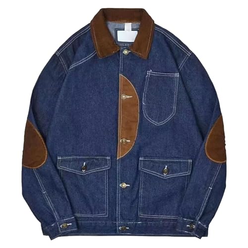 Veste en denim pour homme coupe slim trucker retro vintage