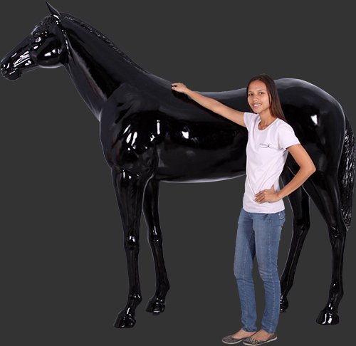 馬の等身大置物。レアもの。目立つ事間違いない！ 馬の等身大置物。レアもの。目立つ事間違いない！