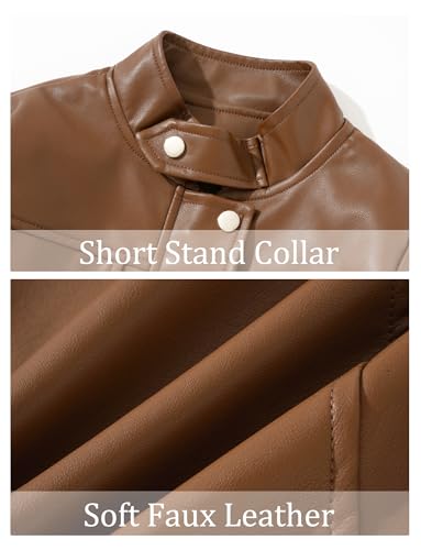 Happy Cherry Toddler Leather Jacket for Boys Girls Motorcycle Jacket Warm Winter Coat4