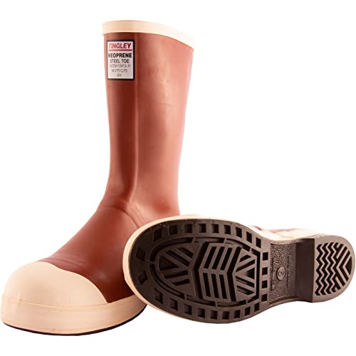 Tingley Pylon MB922B Neoprene Steel Toe Boot (12-1/2 Inch), Men's 15, Brick Red Upper - Brown Sole3