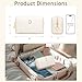 CLOUDWINGS Gifts for Women Bridesmaid Gifts Personalized Initial Makeup Bag PU Leather Cosmetic Waterproof Travel Toiletry Bag (Beige D)