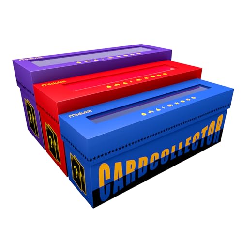 Midukit Scatola portaoggetti per carte collezionabili per carte sportive TCG Basebal, adatta a tutti i tipi di custodie per carte, con divisori, per riporre oltre 3000 carte, design a scatola grande