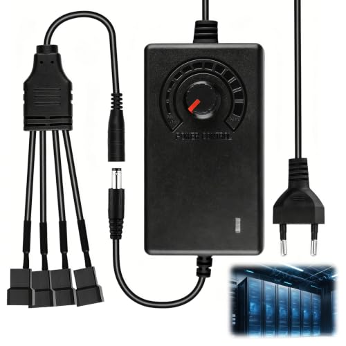 Controlador PWM de Ventilador 12V de 4 Pines para 4 Ventiladores de PC
