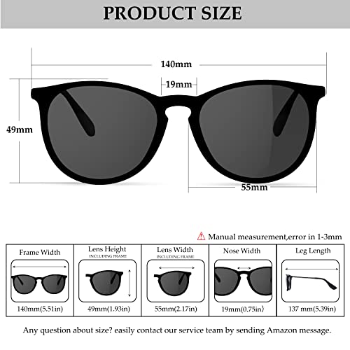 Vintage Round Polarized Sunglasses for Women Men Classic Retro Trendy Designer Style Sun Glasses UV400 Protection3