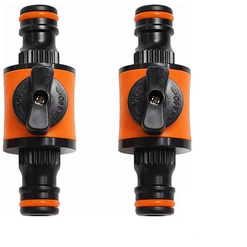 水道ホース ジョイント 2個入り 水道管バルブ 水流調整がバルブ付き 散水栓 蛇口シャット 止水栓 家庭菜園 農業生産 洗車用水銃と接続可能な散水用アクセサリー