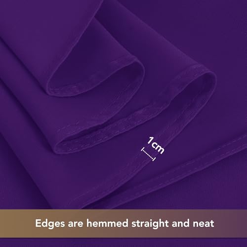 Image of sancua Rectangle Tablecloths for 6 Foot Tables, 6 Pack - Washable Polyester Fabric Table Cloth for Halloween Party, Wedding Birthday Banquet Reception, 54x108 Inch, Purple