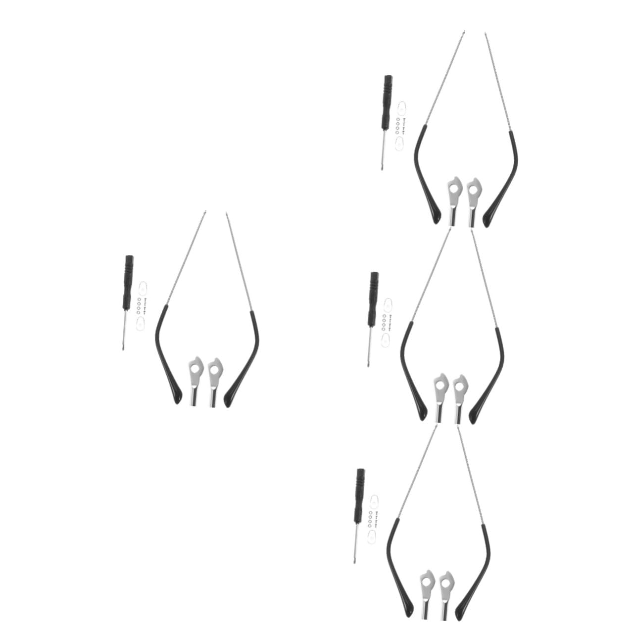 Ipetboom 4 Pairs Glasses Parts Replacement Glasses Arm Legs Fashion Eyeglasses Replacement Arms