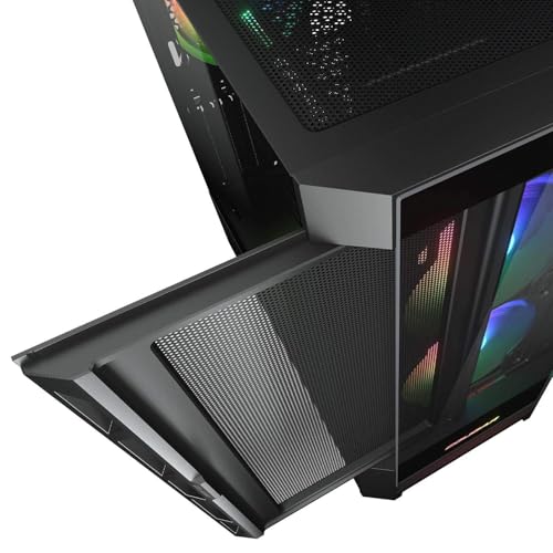 Image of Cougar Gaming Duoface Mid Tower Case Series, Supporting 390mm Graphics Card, Incredible RGB Lighting, Two Distinct Front Panels Included, Mesh and Tempered Glass (Duoface RGB - Black)