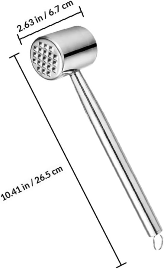 FUOYLOO 2pcs Stainless Steel Meat Tenderizer Hammer for Steak Pork Beef, Dual-sided Kitchen Mallet Pounder, Household Cooking Tool for Tenderizing Meat
