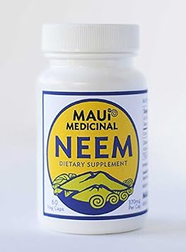 NEEM Leaf 90 Veggie Capsules - 450mg per Capsule *Certified Organically Grown*
