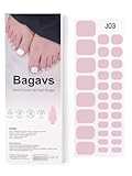 Bagavs Strisce Adesive Unghie Gel UV Piedi 32 PCS Rosa Pedicure Semi Indurite Effetto Gel ...