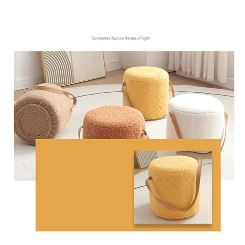 Asiento otomano para sala de estar y taburete tocador redondo 5