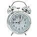 Produktbild beleuchteter Weckeruhr | Vintage Wecker mit Glocken | batteriebetriebener Retro-Wecker | laut klingender Wecker | klassischer Quarz-Weckuhr | EUROXANTY Deko & Zubehör | Silber