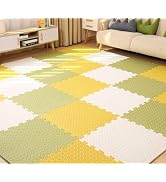 Antrect Tapis Puzzle Bébé Mousse EVA 18 Pièces - Dalle Mousse Épaisse 1,2 Cm - 1,6 M² - Tapis De Sol Antidérapant Pour Enfants
