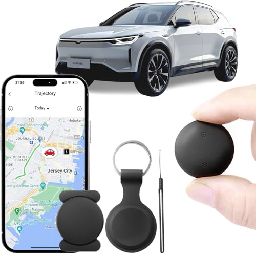 Car Tracker Support Android and iOS Systems Magnetic Bluetooth Finder for Car with Alerts Global positioning function 1 Year Battery Life (Includes Keychain Strap & Mount)