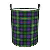 Scottish Tartan Plaid Laundry Basket For Women Girls, Large Canvas Collapsible Organizer Storage Basket For Nursery,Office,Toy Organizer,Home,Decor Medium