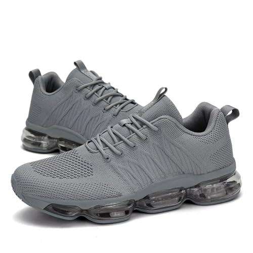 Image of Socviis Men's Air Cushion Running Shoes Breathable Tennis Fashion Sneakers Non Slip Workout Casual Sport Shoes Gym Training Comfortable Walking Shoes
