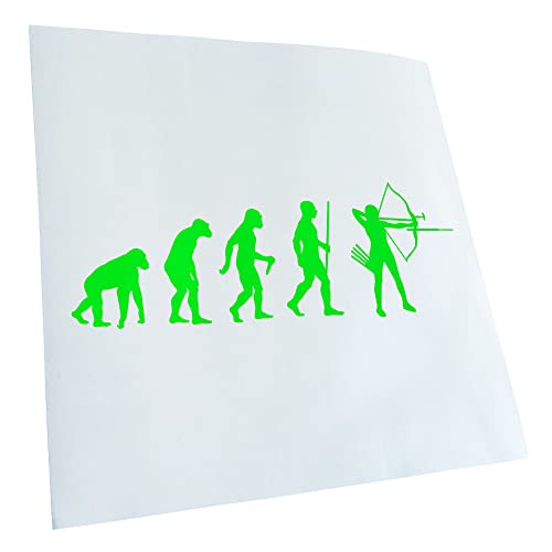 Kiwistar - Autocollant - Evolution pour tir à l'arc - néon vert - G24 - Pour voitures, vélos, véhicules, motos, cyclomoteurs, tuning, vitres arrière