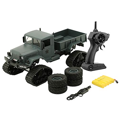 Dergo Shipped from United States Play Vehicles, RC Military Truck Army1:16 4WD Tracked Wheels Crawler Off-Road Car RTR Toy New, Toys & Hobbies - Thumbnail 5