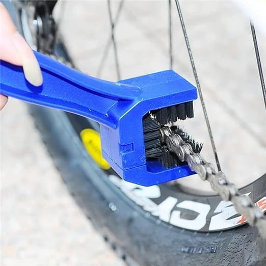 QNJL-Motorcycle/Cycle Chain Cleaner Brush for Bikes (Blue) 2