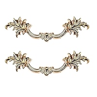 Lot De 2 Poignées Vintage Européennes Pour Meubles En Alliage De Zinc Doré Poignées D'armoire De Cuisine De Campagne Française Poignées De Porte Quincaillerie (couleur : Marron-96 Mm