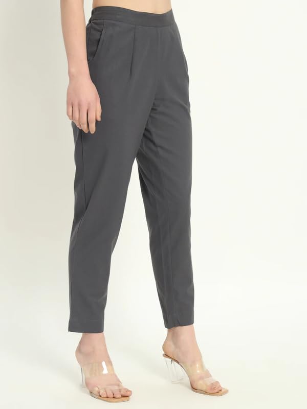 Image of Moirai Cotton Women Trouser Pants Regular Fit Casual Kurti Pants Daily Formal Office Use