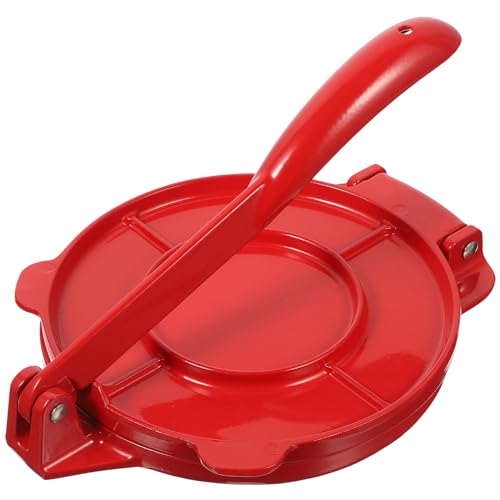 UPKOCH Comales Para Tortillas Press,6.5 Inches Corn Flour Tortilla Press Maker,Red, Ideal for Roti,Pizza,Dumplings