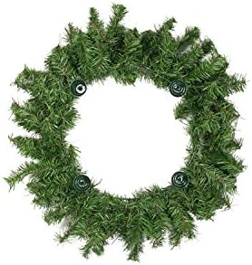 Darice 12" Two-Tone Pine Artificial Christmas Advent Wreath - Holds 4 Taper Candles