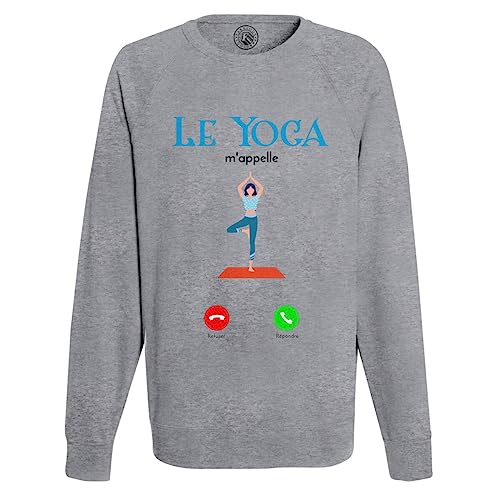 Sweat shirt homme le yoga m'appelle pour vos séances de sport zen
