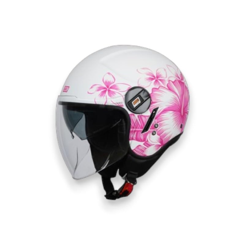 Casco Jet Moto Origine Alpha Rosa bianco opaco Upndown – Omologato ECE – Visiera Lunga Parasole – Interni Removibili