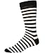 British Style Men's Colorful Striped Socks (Black & White)
