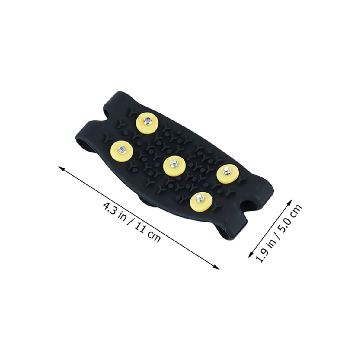 Pinzas Antideslizantes para Zapatos de Niños y Mujeres, 2 Pares de Crampones Plegables de TPE 5 Dientes para Jogging y Pesca en Hielo