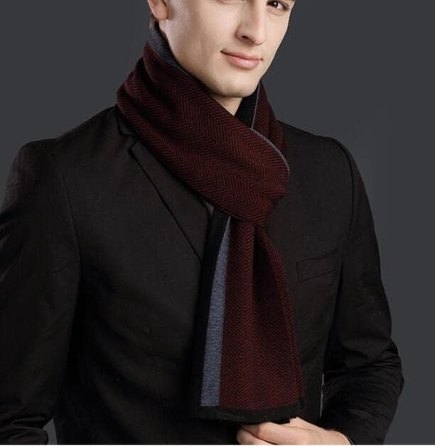 JSEIAJB Warm Scarf Knitting Gift Men's Autumn And Winter Casual Business