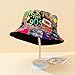 XYIYI Fashion Retro 90s Bucket Hat Beach Fisherman Hats for Women Men, Reversible Double-Side-Wear