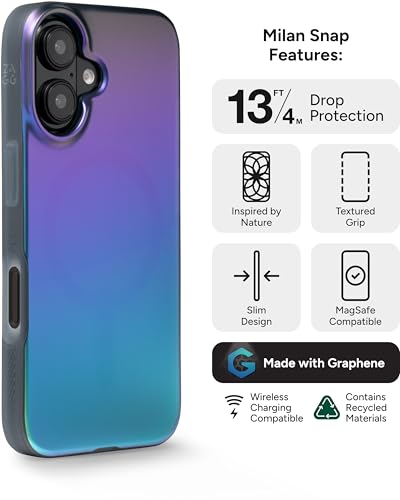 Coque iPhone 16 MagSafe ZAGG Milan en graphène chic et ultra robuste - 3