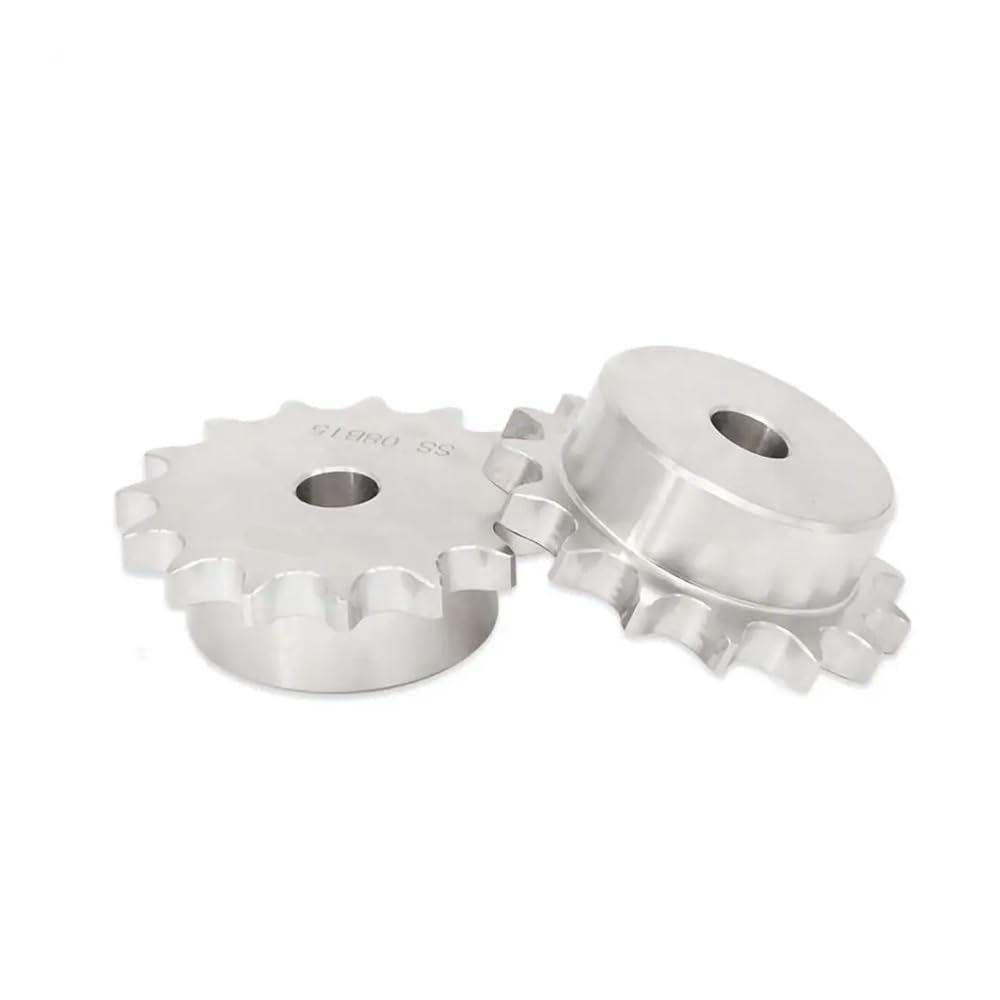 Piñón de cadena de rodillos Piñón de transmisión de cadena de acero inoxidable de 10 a 23 dientes, 10 A, paso de engranaje de cadena de 15,875 mm, rueda dentada industrial(21 Teeth)