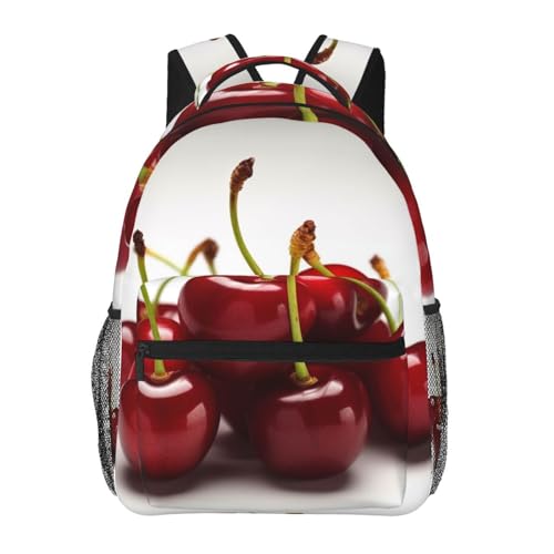 Sac à dos de voyage pour ordinateur portable motif cerises au bureau