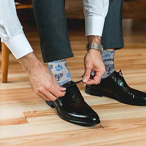Image of Rite Lite Chanukah Socks, Adult Crew, Happy Chanukah, Carded