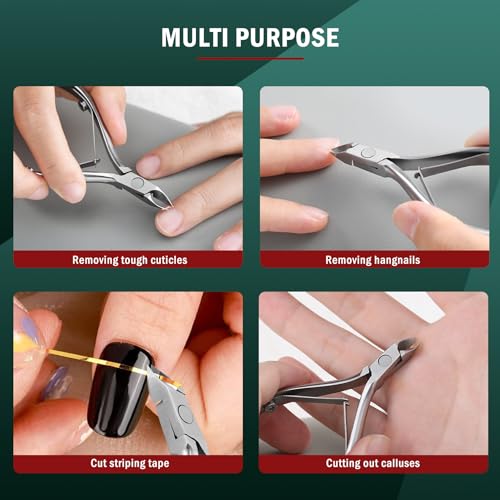 FVION Cuticle Clippers, Precision Cuticle Cutter, Extremely Sharp Cuticle Scissors, Stainless Steel Nail Cuticle Remover - Image 4