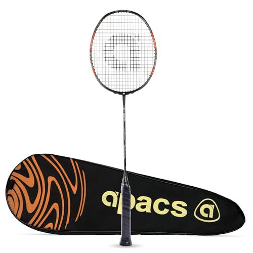 Apacs Z-Ziggler (Strung, Max Tension Upto 38 LBS) 6.4mm Slim Shaft | Made in Vietnam | 100% Japanese Graphite Badminton Racket with Free Full Cover (Orange) (B0CFV174WG) Amazon Price History, Amazon Price Tracker