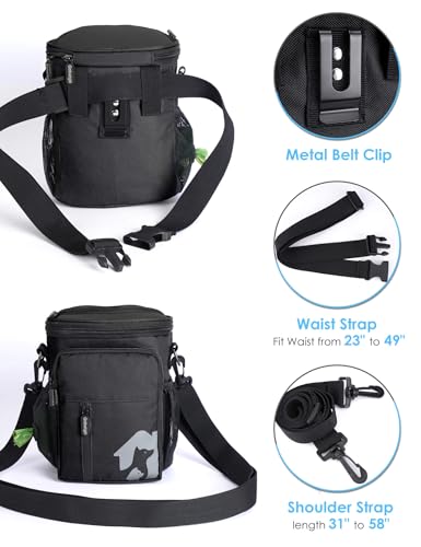 Gobeigo 8 Cup Dog Treat Pouch Full Black